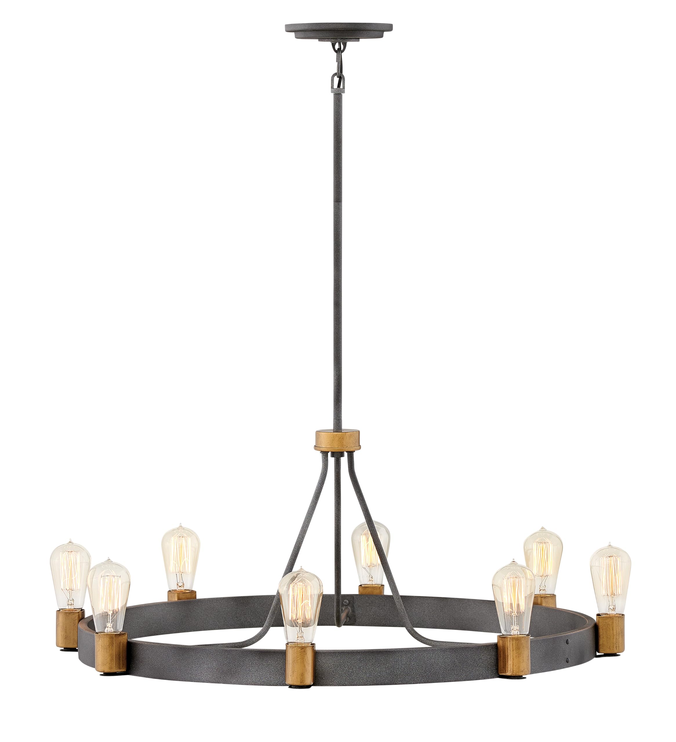 Hinkley 4268DZ Silas - Eight Light Large Chandelier, Aged Zinc